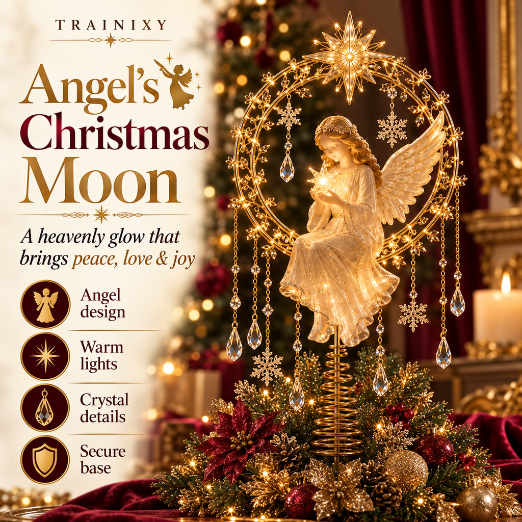 🔥Last 3 Days 49% OFF🎄🌙Lighted Memorial Angel Tree Topper  Holiday Keepsake