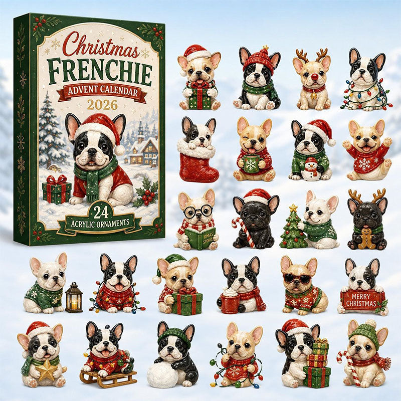 🐶24 Days Bulldog Acrylic Ornament Advent Calendar