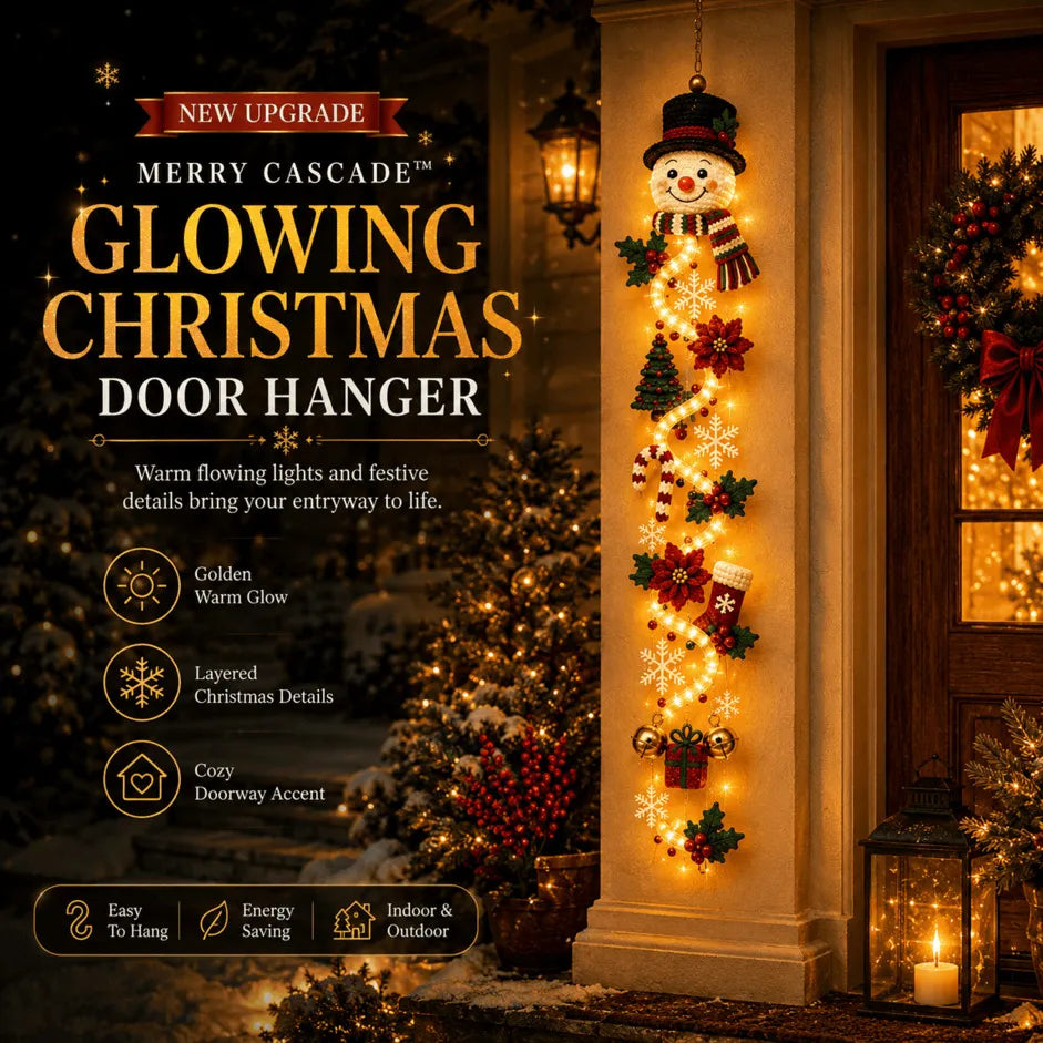 🔥🎄Glowing Christmas Door Hanger | 6 Festive Lighted Designs with Warm Glow